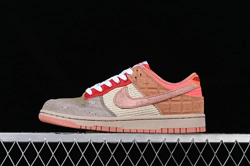 All categories Nk SB Dunk series Nk SB Dunk Low low-top sneakers J version Clot x Dunk Low "What The" joint model Yuanyang color SB low-top casual sneakers FN0316-999